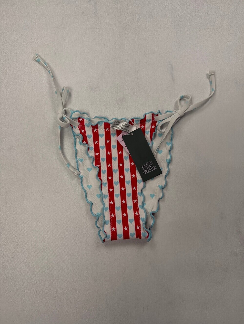 Wild Fable Printed Swimsuit Red Modern Americana - Womens XXS
